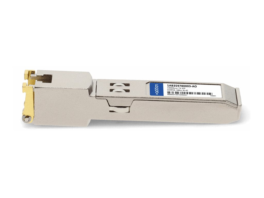 AddOn - SFP (mini-GBIC) transceiver module (equivalent to: Alcatel-Lucent Nokia 1AB359780003) - 1GbE - over copper -