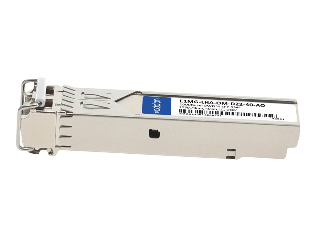 AddOn - SFP (mini-GBIC) transceiver module (equivalent to: Brocade E1MG-LHA-OM) - 1GbE - 1000Base-DWDM - LC single-mode