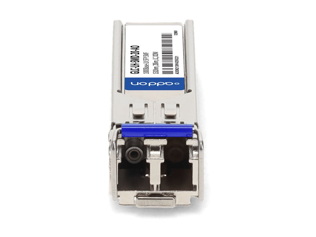 AddOn - SFP (mini-GBIC) transceiver module (equivalent to: Cisco GLC-LH-SM, Cisco GLC-LH-SM=) - 1GbE - 1000Base-LX - LC single-mode GLC-LH-SMD-20-AO