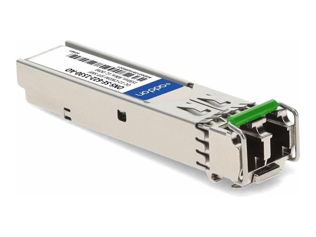 AddOn - SFP (mini-GBIC) transceiver module (equivalent to: Cisco ONS-SE-622-1530) - LC single-mode - up to 49.7 miles -