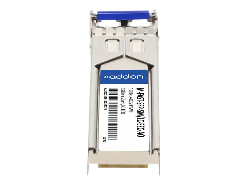AddOn - SFP (mini-GBIC) transceiver module (equivalent to: Hirschmann M-FAST-SFP SM/LC EEC) - 100Mb LAN - 100Base-LX - LC single-mode M-FAST-SFP-SM/LC-EEC-AO