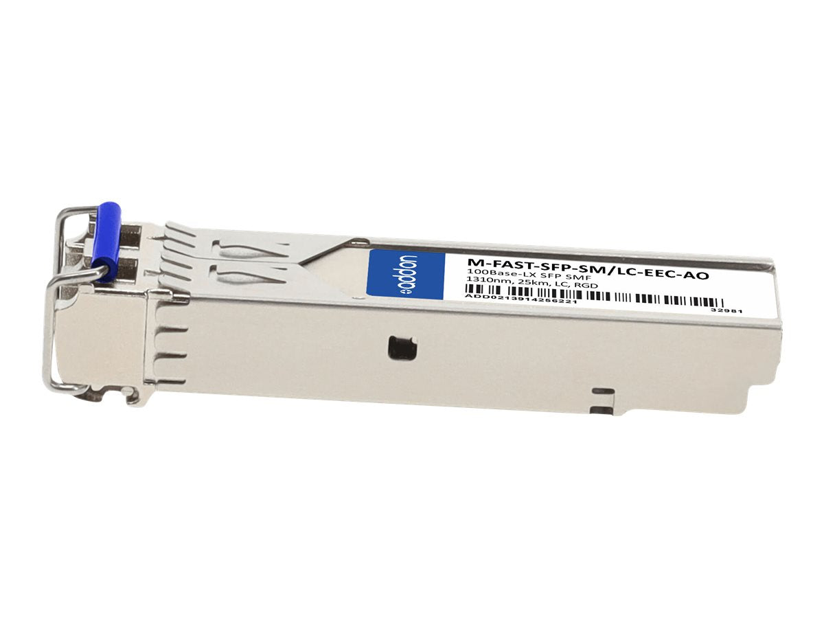 AddOn - SFP (mini-GBIC) transceiver module (equivalent to: Hirschmann M-FAST-SFP SM/LC EEC) - 100Mb LAN - 100Base-LX - LC single-mode M-FAST-SFP-SM/LC-EEC-AO