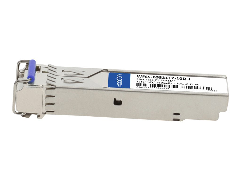 AddOn - SFP (mini-GBIC) transceiver module (equivalent to: Juniper Networks EX-SFP-GE10KT13R15) - 1GbE - 1000Base-BX - LC single-mode WFSS-B553112-10D-J