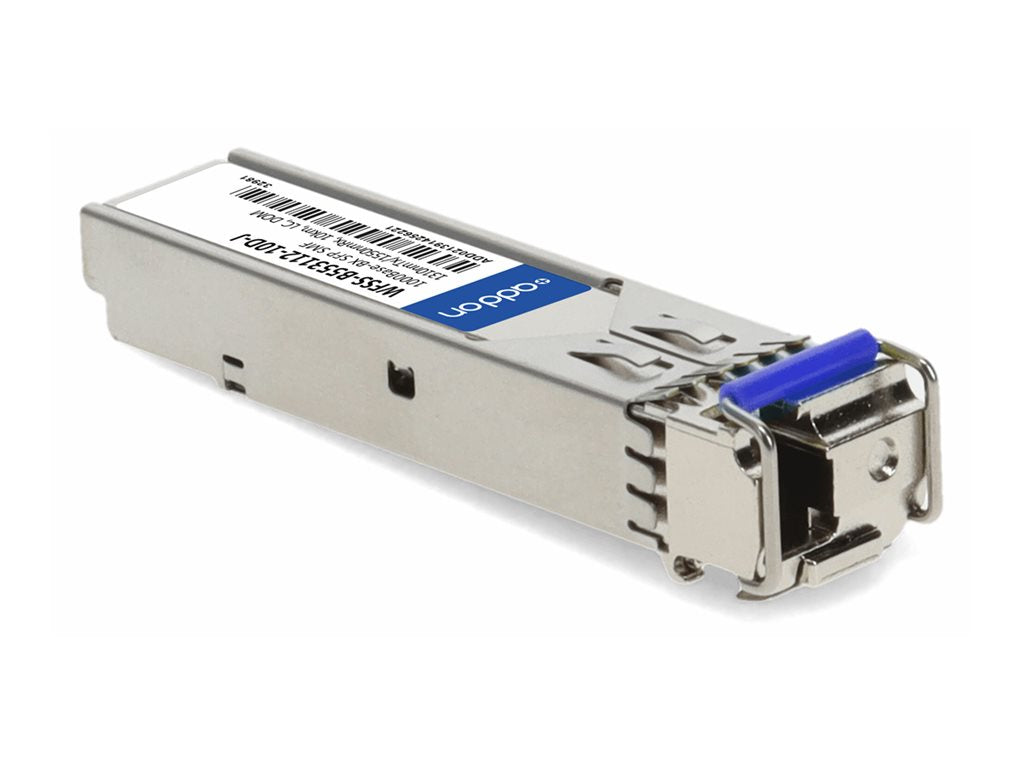 AddOn - SFP (mini-GBIC) transceiver module (equivalent to: Juniper Networks EX-SFP-GE10KT13R15) - 1GbE - 1000Base-BX - LC single-mode WFSS-B553112-10D-J