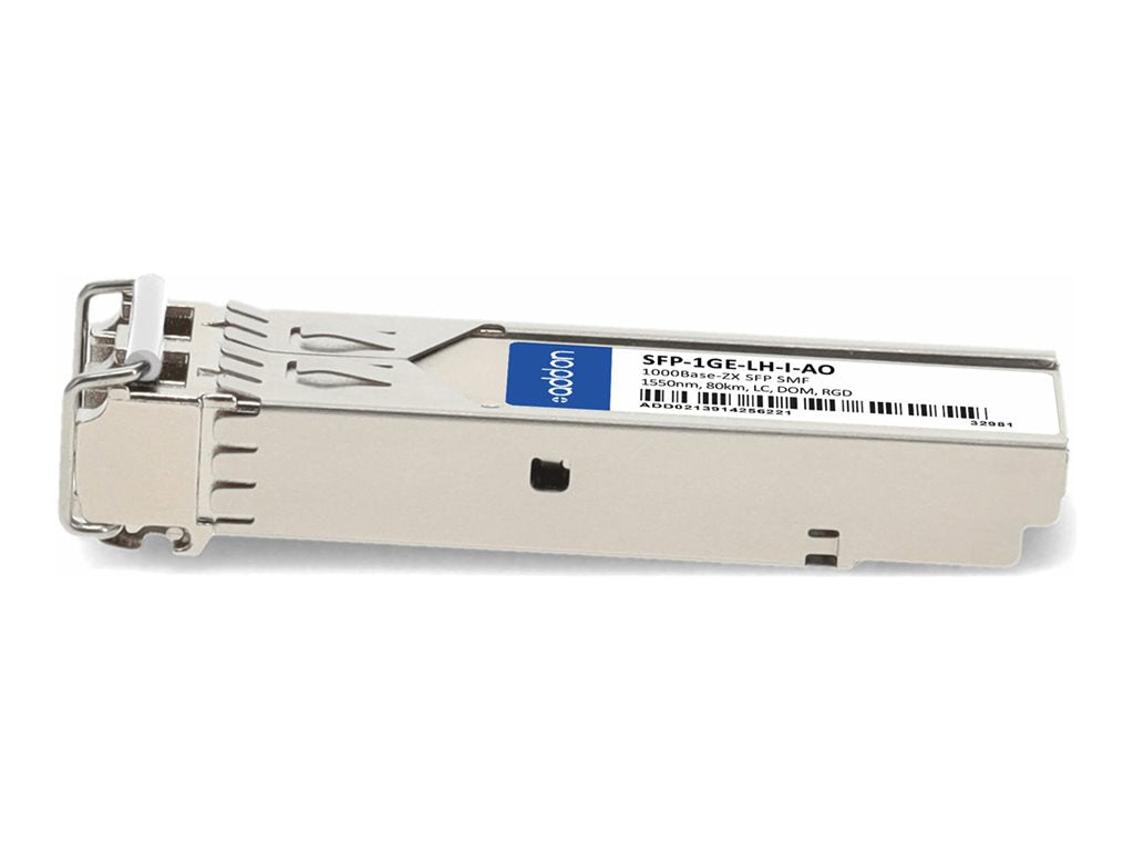 AddOn - SFP (mini-GBIC) transceiver module (equivalent to: Juniper Networks SFP-1GE-LH-I) - 1GbE - 1000Base-ZX - LC