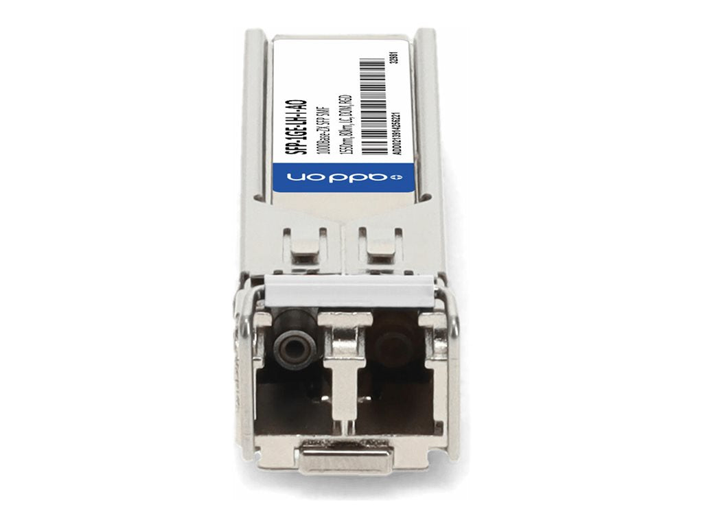 AddOn - SFP (mini-GBIC) transceiver module (equivalent to: Juniper Networks SFP-1GE-LH-I) - 1GbE - 1000Base-ZX - LC