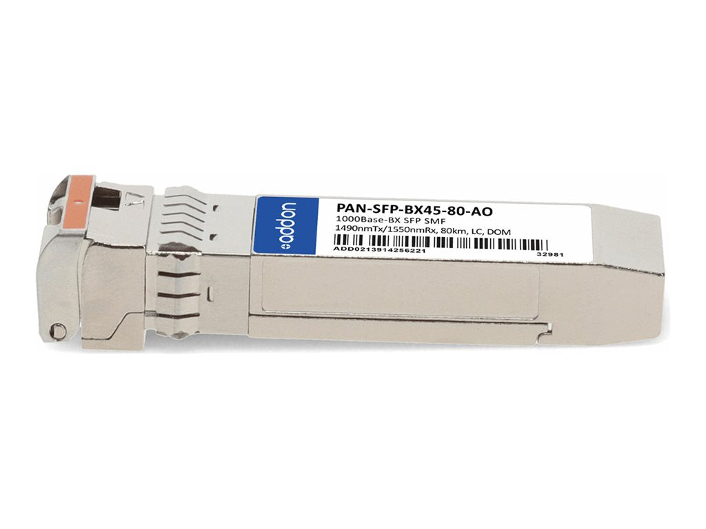 AddOn - SFP (mini-GBIC) transceiver module (equivalent to: Palo Alto Networks PAN-SFP-BX45-80) - 1GbE - 1000Base-BX - LC