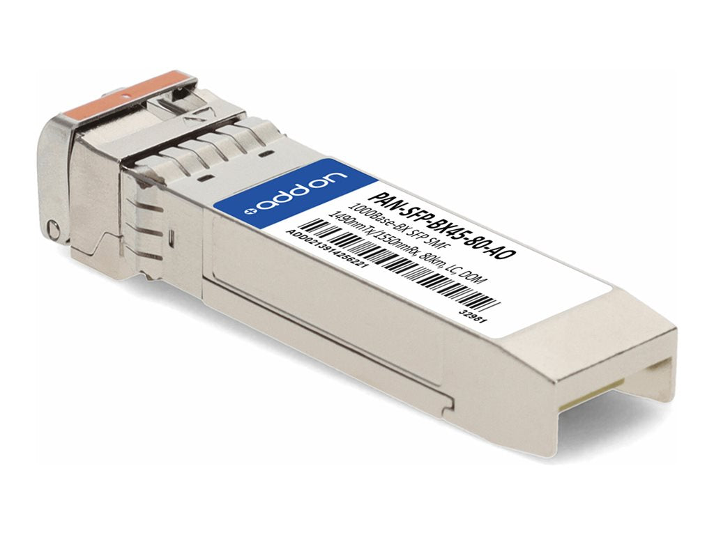 AddOn - SFP (mini-GBIC) transceiver module (equivalent to: Palo Alto Networks PAN-SFP-BX45-80) - 1GbE - 1000Base-BX - LC