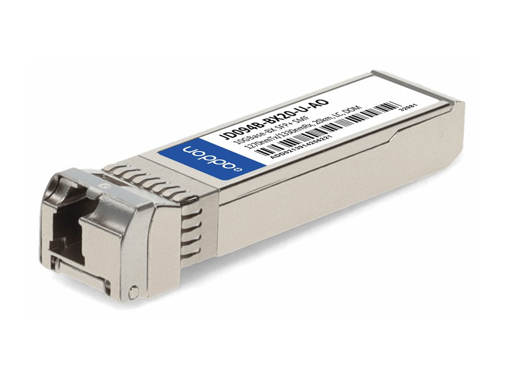 AddOn - SFP+ transceiver module - 10GbE - 10GBase-BX - LC single-mode - up to 12.4 miles - 1270 (TX) / 1330 (RX) nm - TAA Compliant JD094B-BX20-U-AO