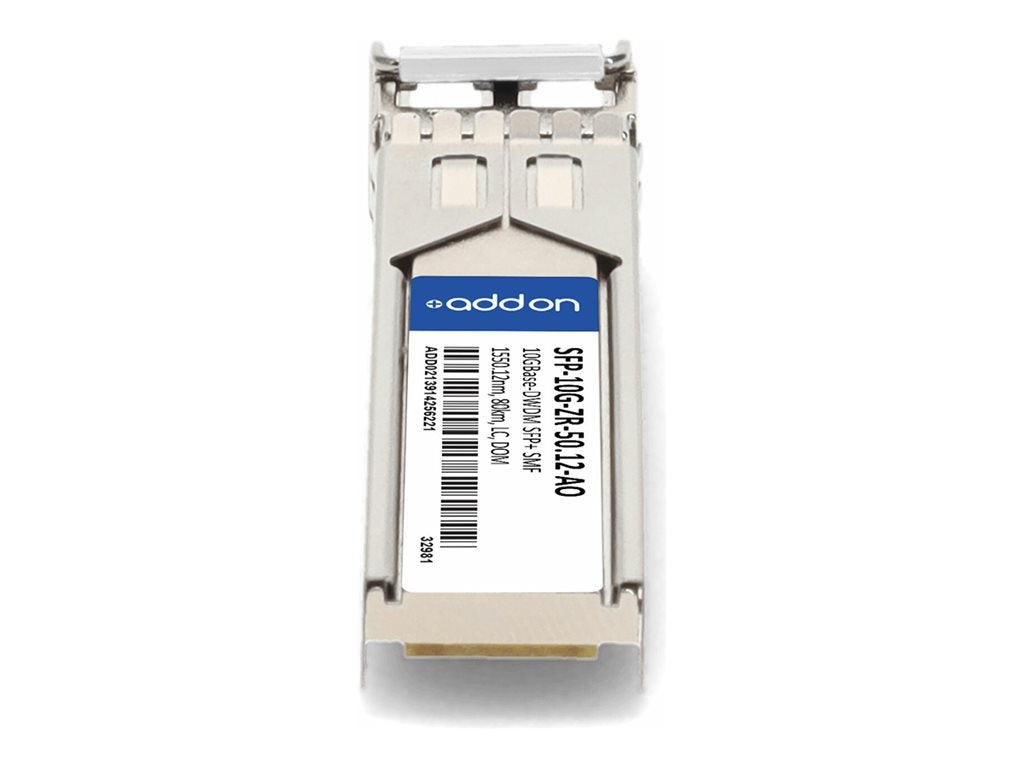 AddOn - SFP+ transceiver module - 10GbE - 10GBase-DWDM - LC single-mode - up to 49.7 miles - 1550.12 nm - TAA Compliant