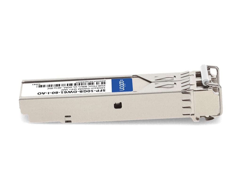 AddOn - SFP+ transceiver module - 10GbE - 10GBase-DWDM - LC single-mode - up to 49.7 miles - channel: 61 - 1528.77 nm - TAA Compliant SFP-10GB-DW61-80-I-AO