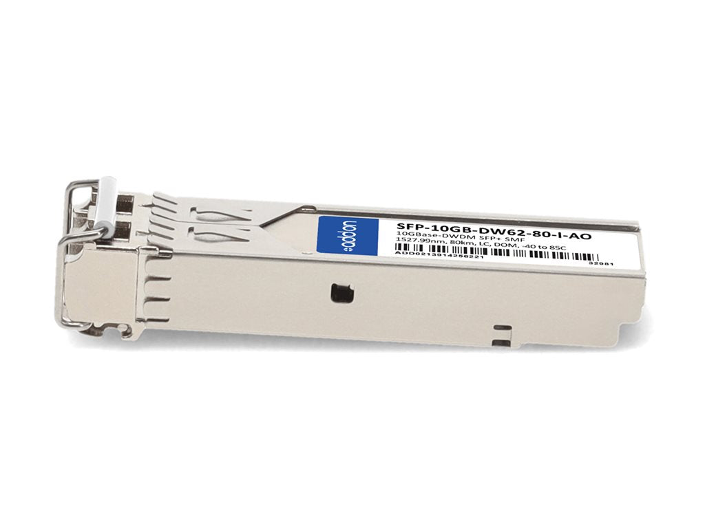 AddOn - SFP+ transceiver module - 10GbE - 10GBase-DWDM - LC single-mode - up to 49.7 miles - channel: 62 - 1527.99 nm - TAA Compliant SFP-10GB-DW62-80-I-AO
