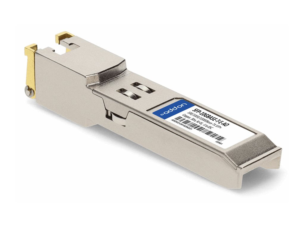 AddOn - SFP+ transceiver module - 10GbE - over copper - 1000Base-TX, 100Base-TX, 10GBase-T - RJ-45 - up to 98 ft - TAA