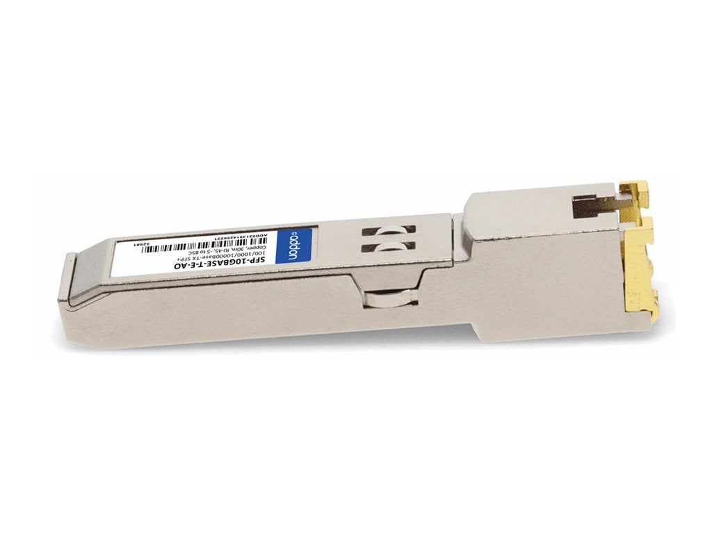 AddOn - SFP+ transceiver module - 10GbE - over copper - 1000Base-TX, 100Base-TX, 10GBase-T - RJ-45 - up to 98 ft - TAA