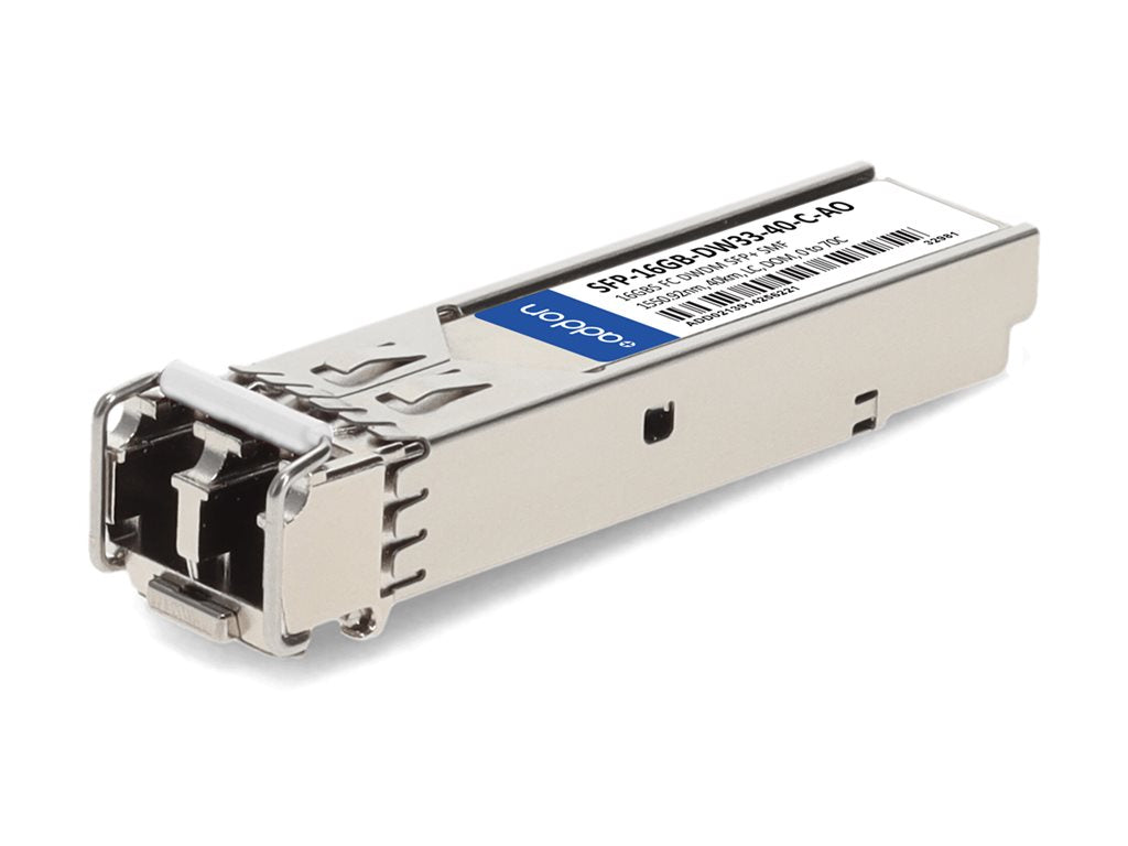 AddOn - SFP+ transceiver module - 16 Gigabit Ethernet - 16GBase-DWDM - LC single-mode - up to 24.9 miles - channel: 33 -