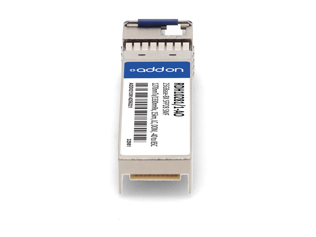 AddOn - SFP28 transceiver module - 25GbE - 25GBase-BX - LC single-mode - up to 9.3 miles - 1270 (TX) / 1330 (RX) nm -