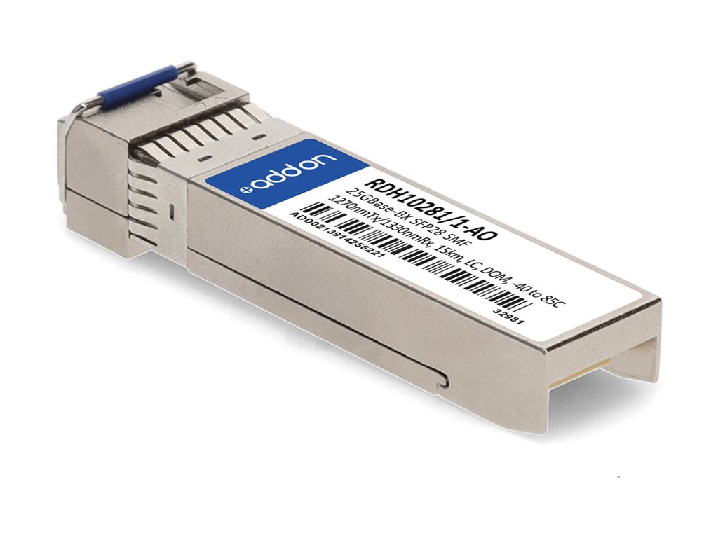 AddOn - SFP28 transceiver module - 25GbE - 25GBase-BX - LC single-mode - up to 9.3 miles - 1270 (TX) / 1330 (RX) nm -