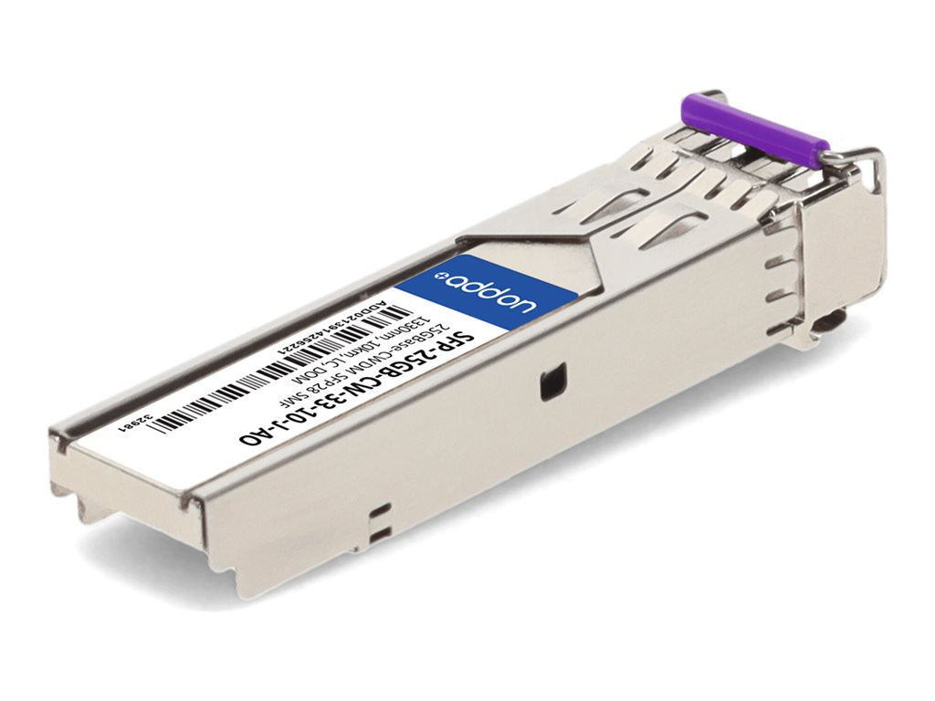 AddOn - SFP28 transceiver module - 25GbE - 25GBase-CWDM - LC single-mode - up to 6.2 miles - 1330 nm - TAA Compliant