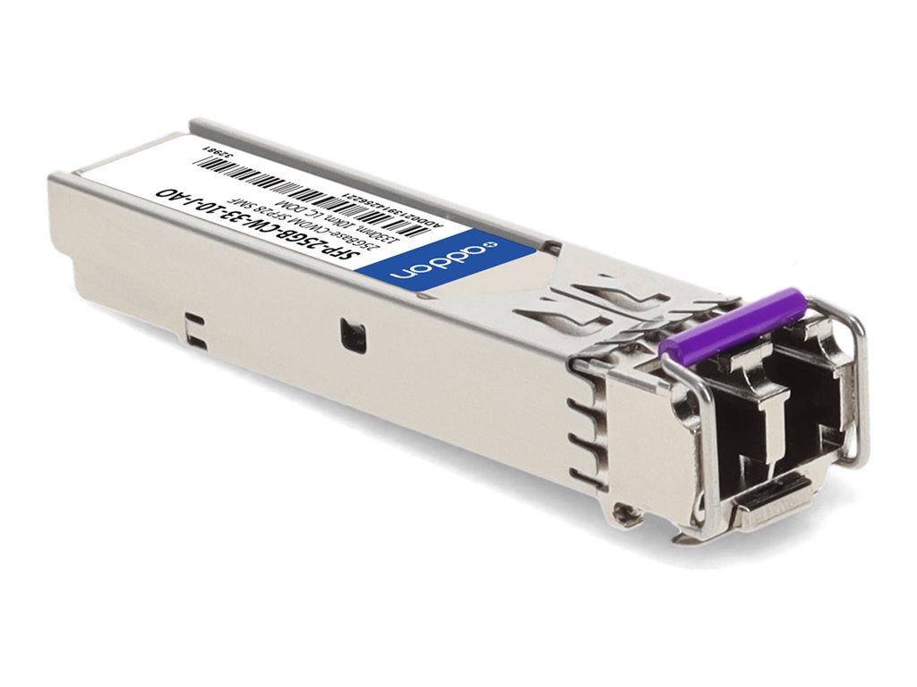 AddOn - SFP28 transceiver module - 25GbE - 25GBase-CWDM - LC single-mode - up to 6.2 miles - 1330 nm - TAA Compliant