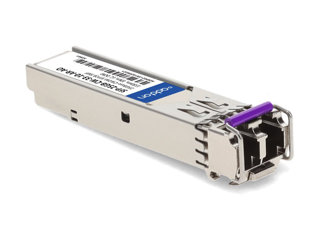 AddOn - SFP28 transceiver module - 25GbE - 25GBase-CWDM - LC single-mode - up to 6.2 miles - 1330 nm - TAA Compliant -