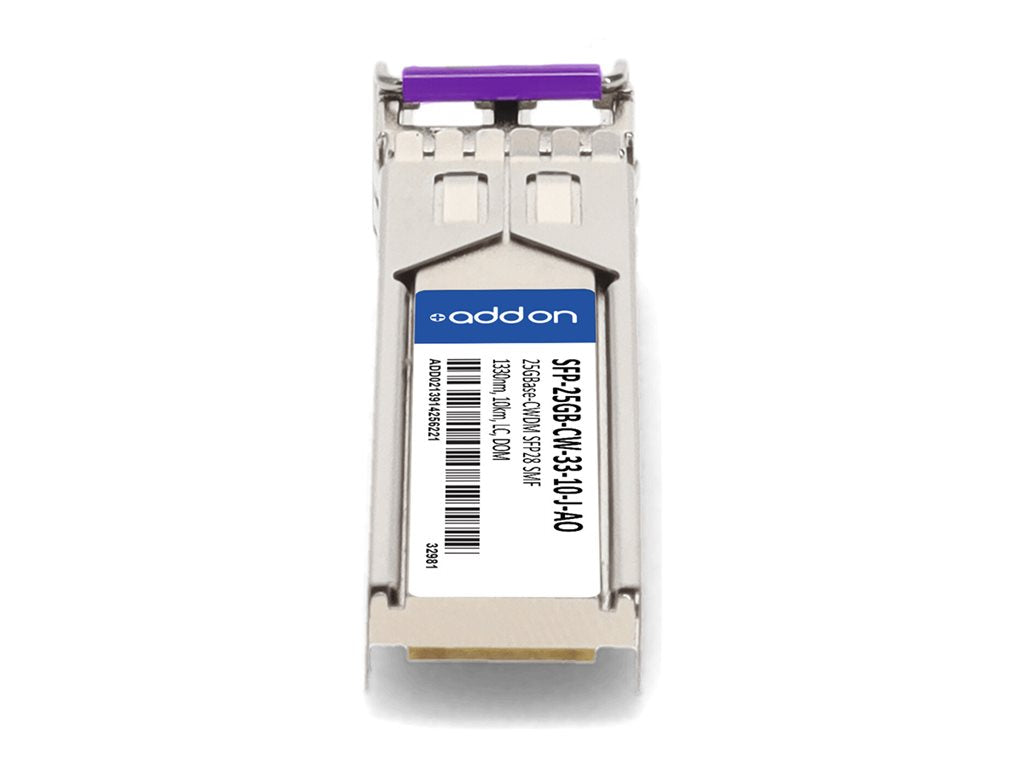 AddOn - SFP28 transceiver module - 25GbE - 25GBase-CWDM - LC single-mode - up to 6.2 miles - 1330 nm - TAA Compliant