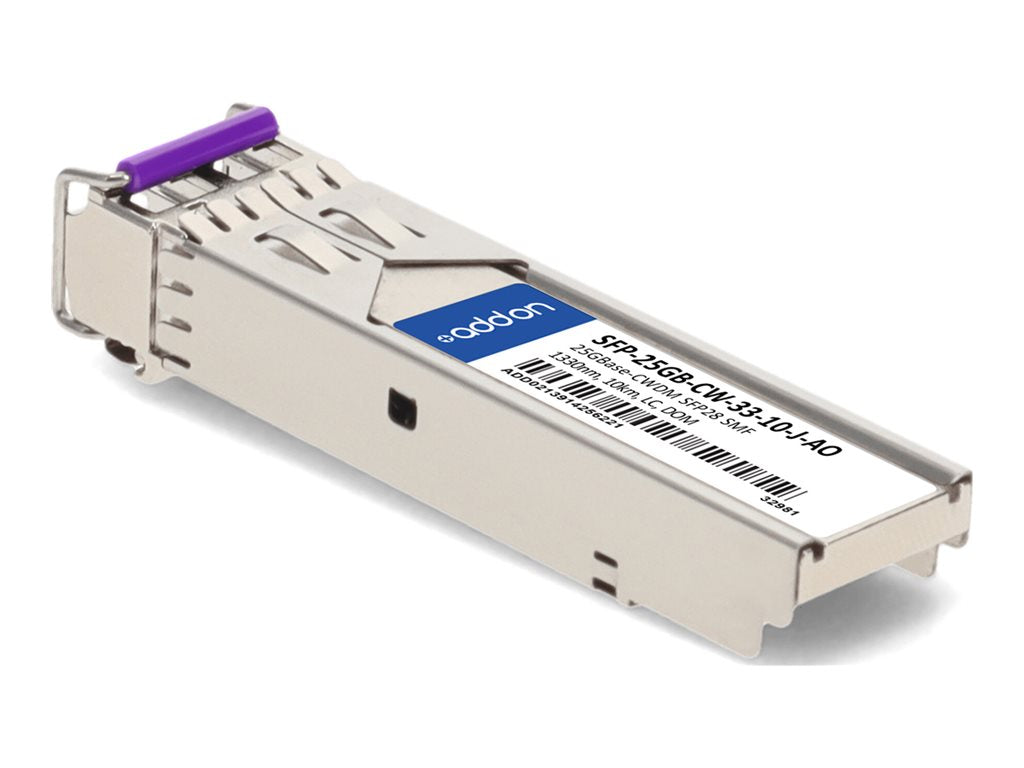 AddOn - SFP28 transceiver module - 25GbE - 25GBase-CWDM - LC single-mode - up to 6.2 miles - 1330 nm - TAA Compliant
