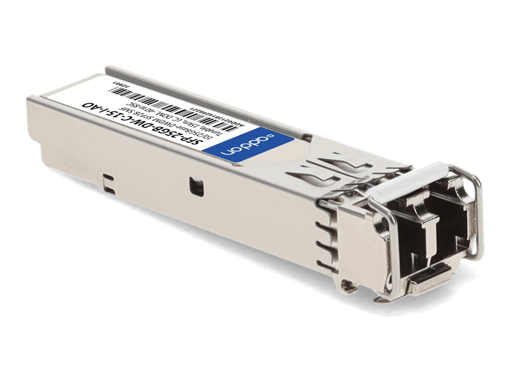 AddOn - SFP28 transceiver module - 25GbE - 25GBase-DWDM - LC single-mode - up to 9.3 miles - TAA Compliant SFP-25GB-DW-C-15-I-AO