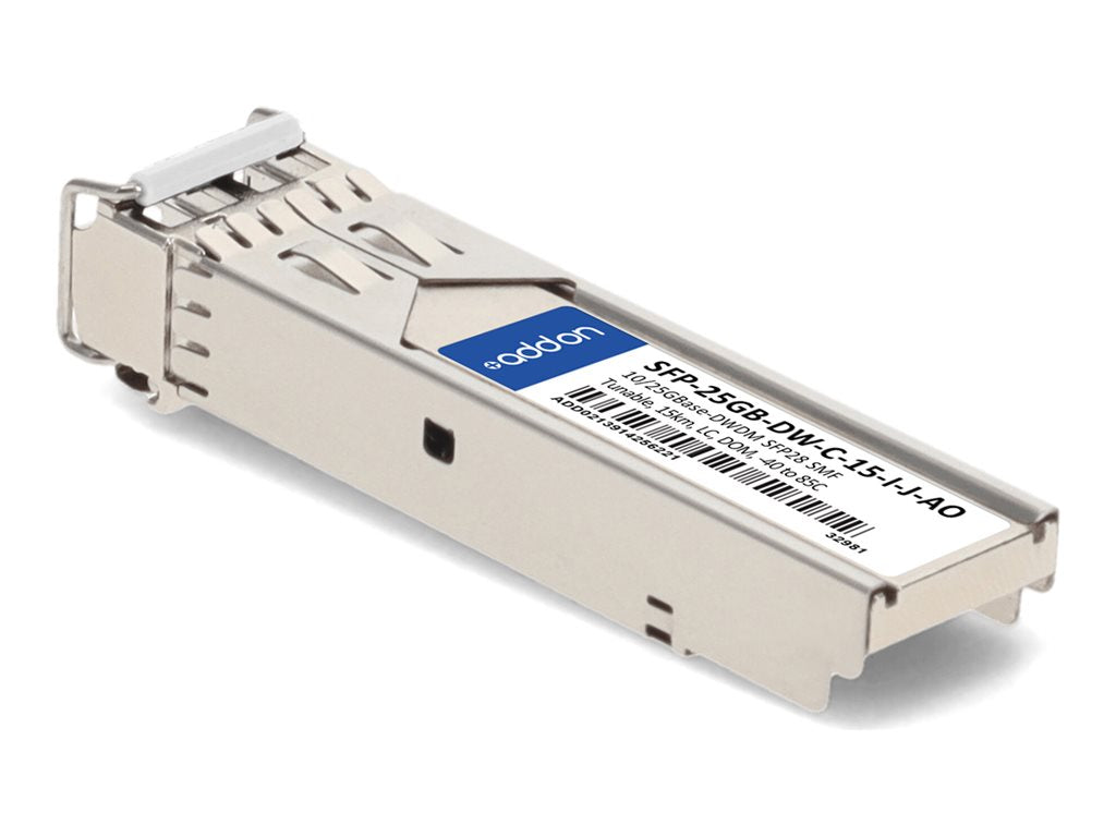 AddOn - SFP28 transceiver module - 25GbE - 25GBase-DWDM - LC single-mode - up to 9.3 miles - TAA Compliant SFP-25GB-DW-C-15-I-J-AO