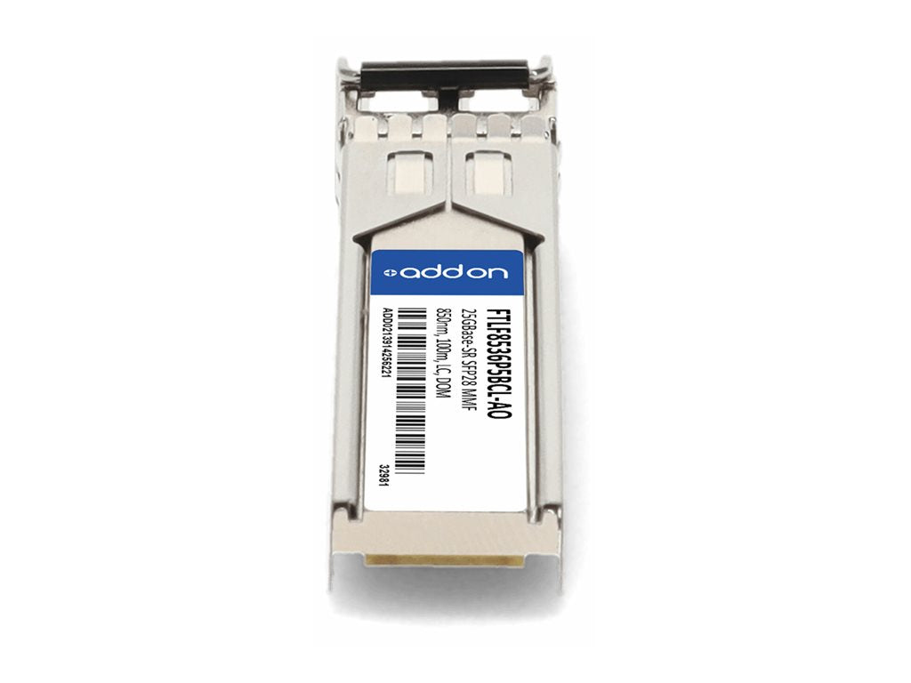 AddOn - SFP28 transceiver module (equivalent to: Finisar FTLF8536P5BCL) - 10GbE, 25GbE - 10GBase-SR, 25GBase-SR - LC