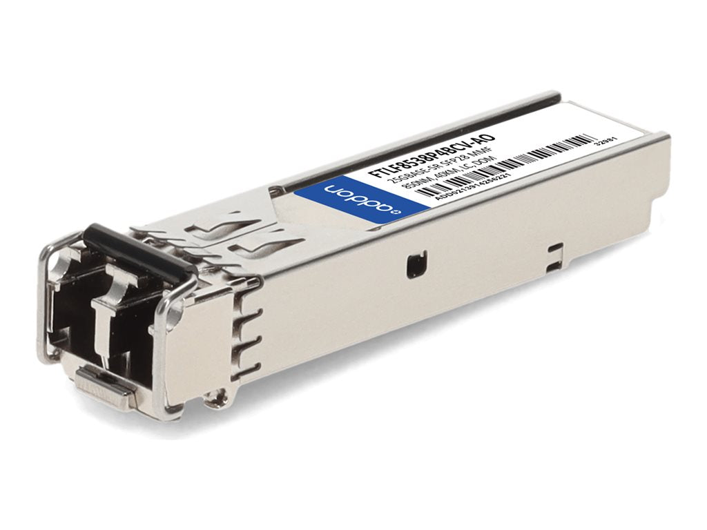 AddOn - SFP28 transceiver module (equivalent to: Finisar FTLF8538P4BCV) - 25GbE - 25GBase-SR - LC multi-mode - up to 131 ft - FTLF8538P4BCV-AO