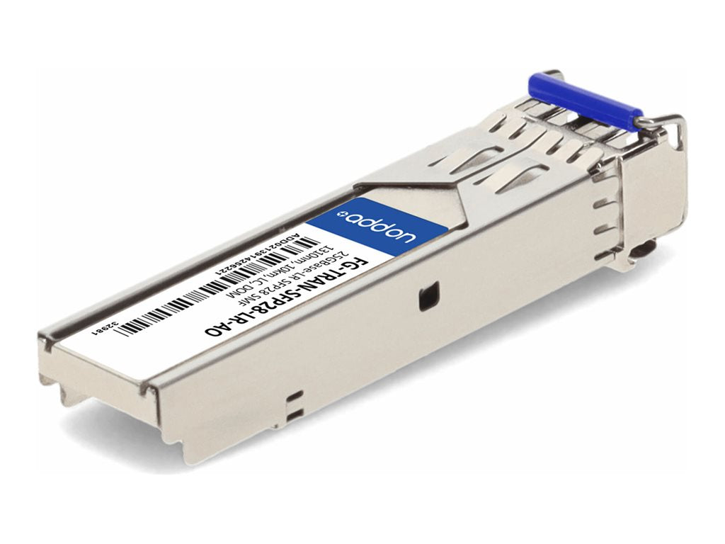 AddOn - SFP28 transceiver module (equivalent to: Fortinet FG-TRAN-SFP28-LR) - 25GbE - 25GBase-LR - LC single-mode - up to 6.2 FG-TRAN-SFP28-LR-AO