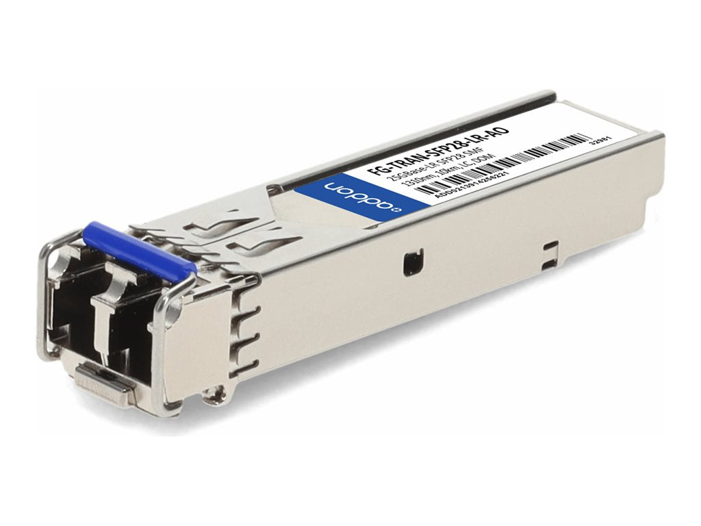 AddOn - SFP28 transceiver module (equivalent to: Fortinet FG-TRAN-SFP28-LR) - 25GbE - 25GBase-LR - LC single-mode - up to 6.2 FG-TRAN-SFP28-LR-AO