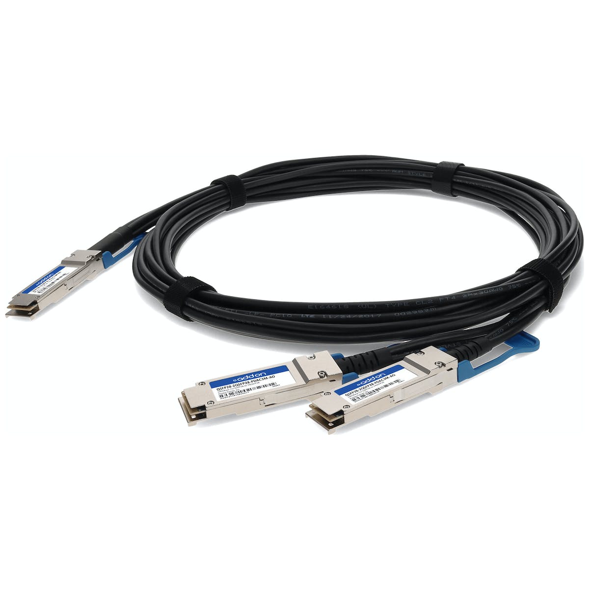 AddOn Twinaxial Network Cable QSFP28-2QSFP28-PDAC3M-AO