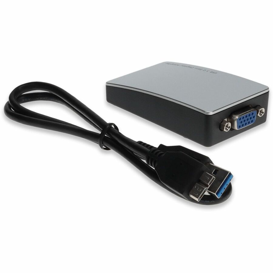 AddOn USB 3.0 (A) Male to VGA Female White Adapter Including 1ft Cable USB302VGA