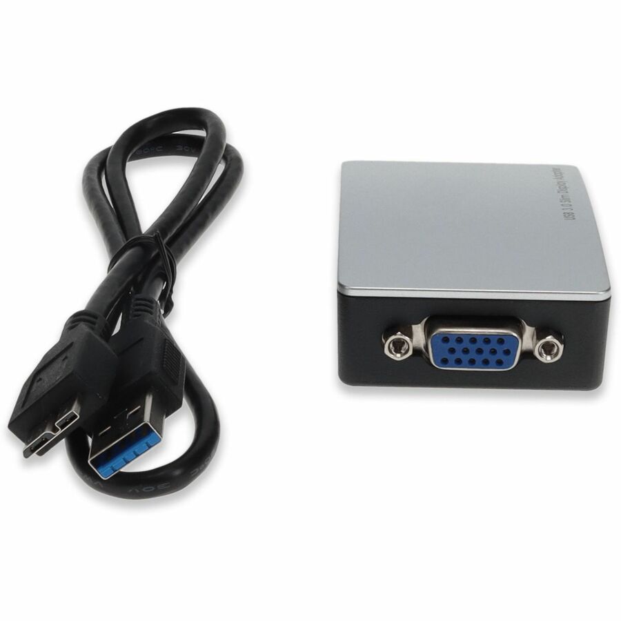 AddOn USB 3.0 (A) Male to VGA Female White Adapter Including 1ft Cable USB302VGA