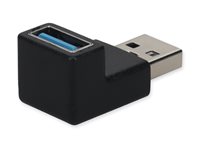 AddOn USB-A 3.0 Male Right Angle To USB-A 3.0 Female Black Adapter USB3RT2USB3F