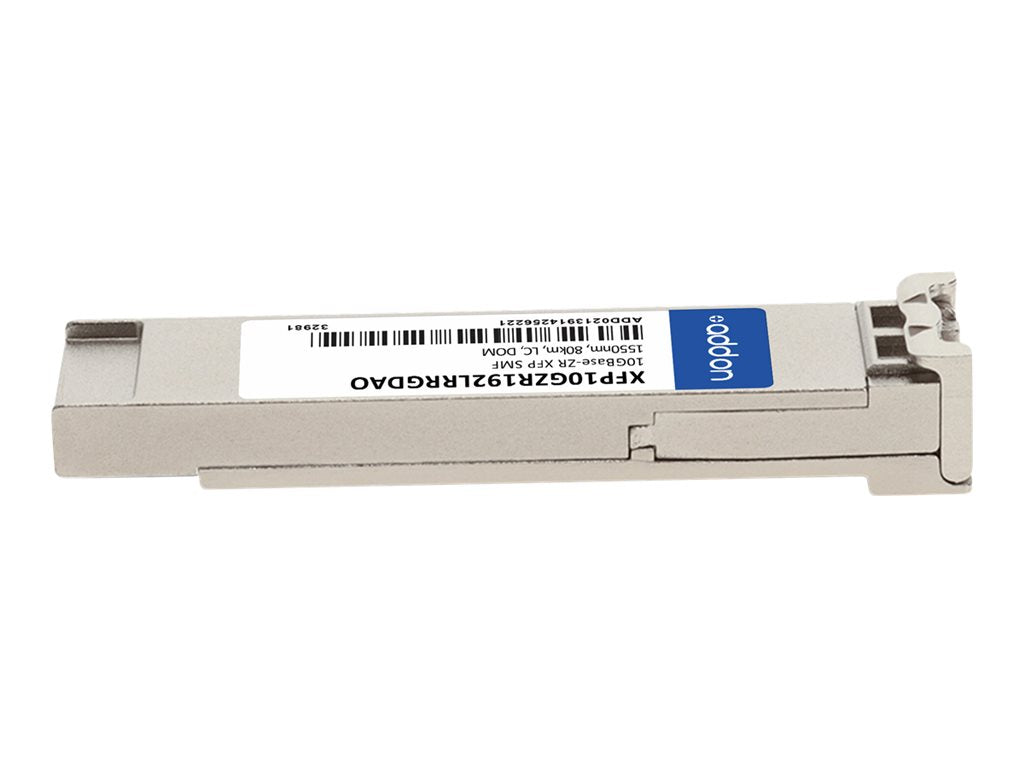 AddOn - XFP transceiver module - 10 GigE - 10GBase-ZR - LC single-mode - up to 49.7 miles - 1550 nm