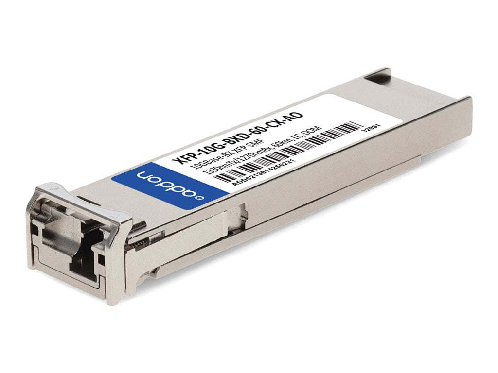 AddOn - XFP transceiver module - 10GbE - 10GBase-BX - LC single-mode - up to 37.3 miles - 1330 (TX) / 1270 (RX) nm - TAA Compliant XFP-10G-BXD-60-CX-AO