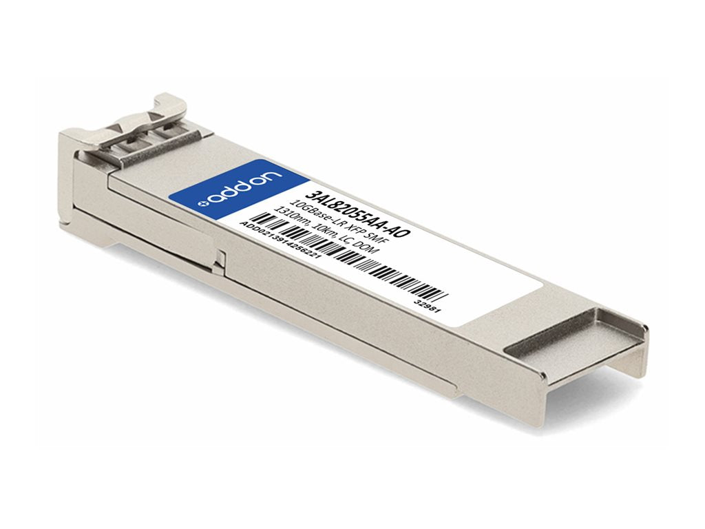 AddOn - XFP transceiver module (equivalent to: Alcatel-Lucent Nokia 3AL82055AA) - 10GbE - 10GBase-LR - LC single-mode -