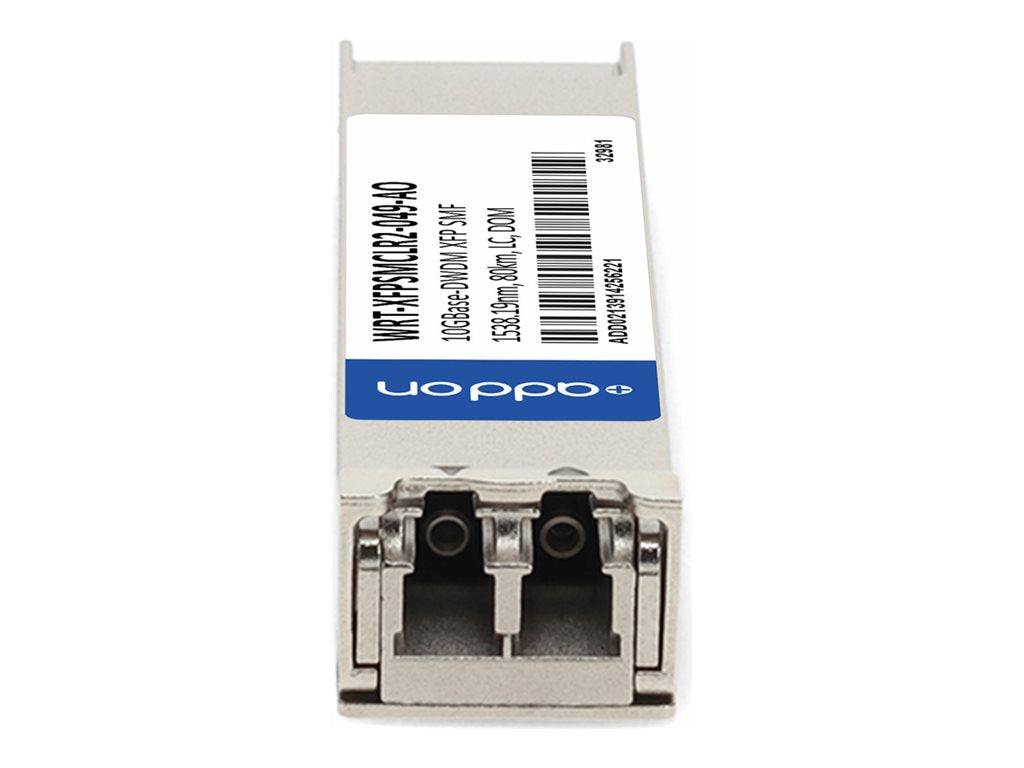 AddOn - XFP transceiver module (equivalent to: JDSU WRT-XFPSMCLR2-049) - 10GbE - 10GBase-DWDM - LC single-mode - up to