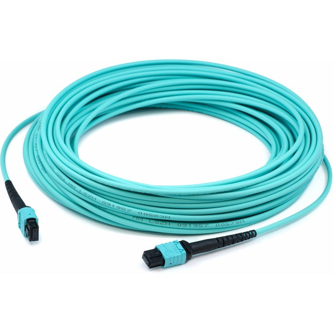 Addon 0.5M Mpo (Female) To Mpo (Female) 12-Strand Aqua Om4 Crossover Fiber Ofnr