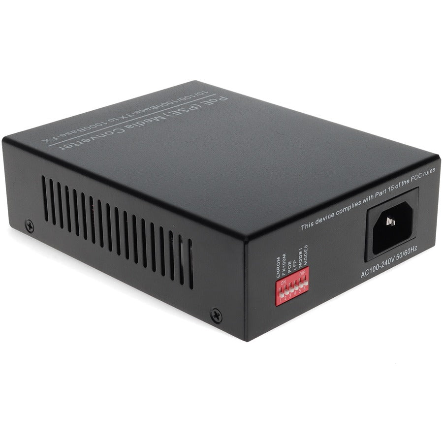 Addon 10/100/1000Base-Tx(Rj-45) To 1000Base-Lx(Sc) Smf 1310Nm 10Km Poe Media Converter