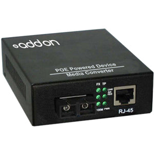 Addon 10/100Base-Tx(Rj-45) To 100Base-Fx(Sc) Mmf 1310Nm 2Km Poe Media Converter Add-Fmcpd-Fx-Sc