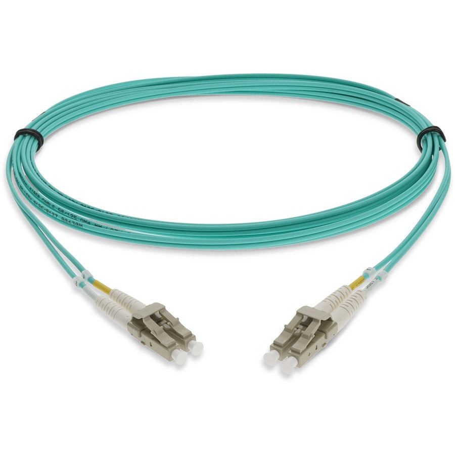 AddOn 10m LC (Male) to LC (Male) Straight Aqua OM4 Duplex LSZH Fiber Patch Cable ADD-LC-LC-10M5OM4LZ