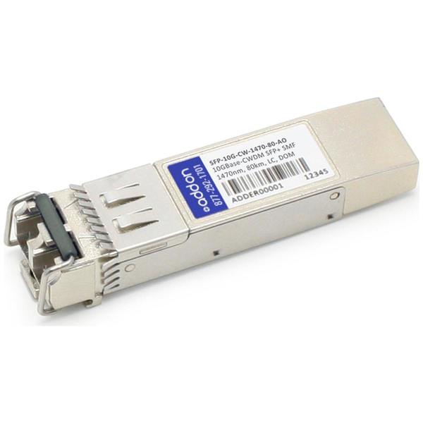 AddOn Arista Networks SFP-10G-CW-1470-80 Compatible TAA Compliant 10GBase-CWDM SFP+ Transceiver (SMF, 1470nm, 80km, LC, DOM) SFP-10G-CW-1470-80-AO