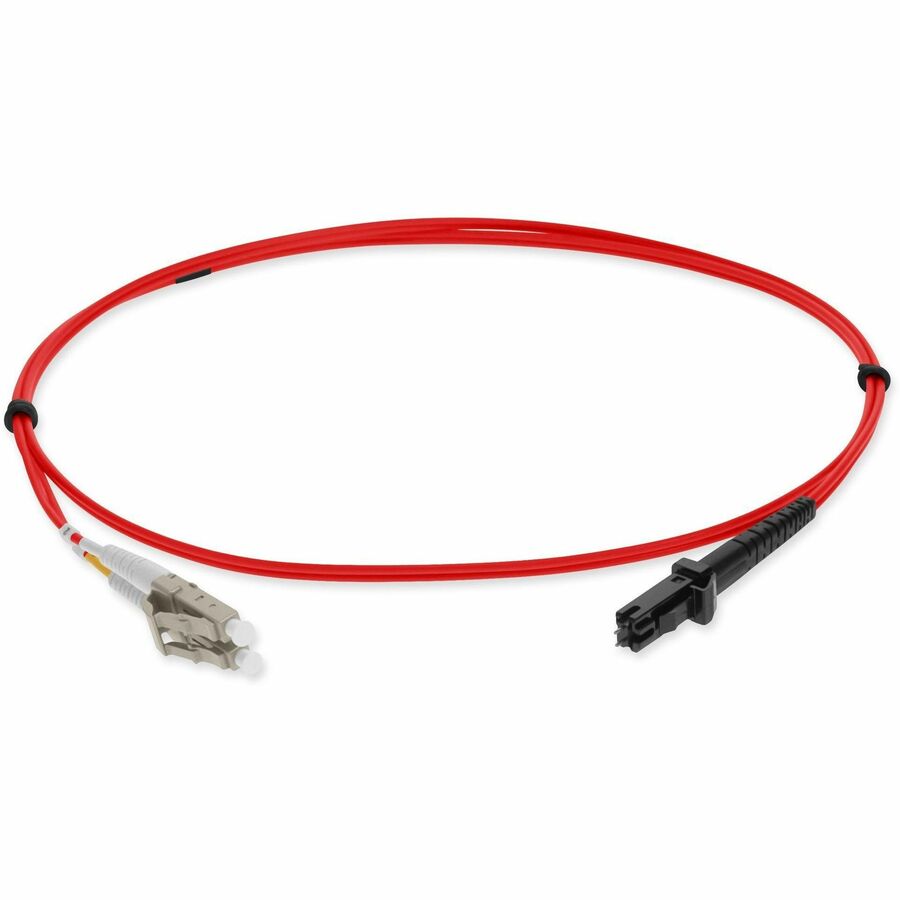 Addon Networks 2M Lc (Male) To Mt-Rj (Male) Red Om1 Duplex Fiber Ofnr (Riser-Rated) Taa Compliant Patch Cable