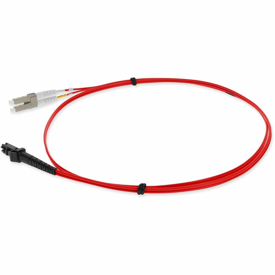 Addon Networks 2M Lc (Male) To Mt-Rj (Male) Red Om1 Duplex Fiber Ofnr (Riser-Rated) Taa Compliant Patch Cable