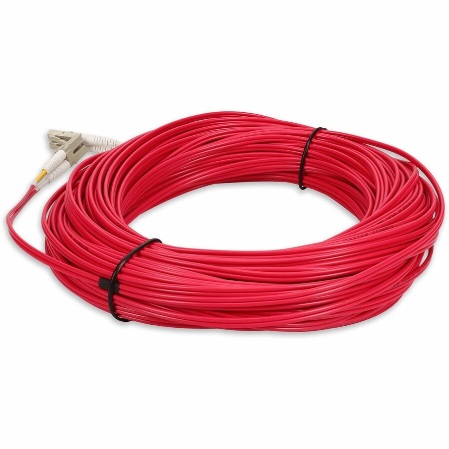 Addon Networks 40M Lc M/M Om4 Red Duplx 2-Strand Plenum Fibre Optic Cable Ofnr