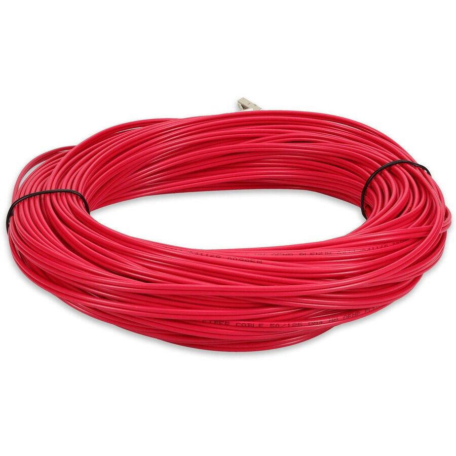 Addon Networks 40M Lc M/M Om4 Red Duplx 2-Strand Plenum Fibre Optic Cable Ofnr