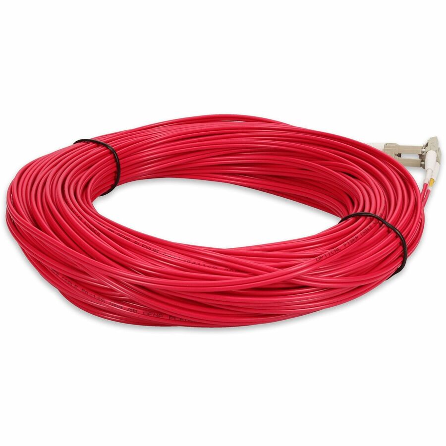 Addon Networks 40M Lc M/M Om4 Red Duplx 2-Strand Plenum Fibre Optic Cable Ofnr